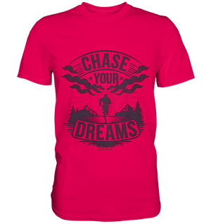 Chase Your Dreams – Motivation trifft kreatives Design - Premium Shirt Bright Lights Arts