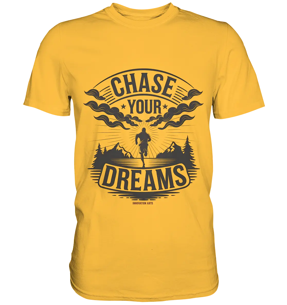 Chase Your Dreams – Motivation trifft kreatives Design - Premium Shirt Bright Lights Arts