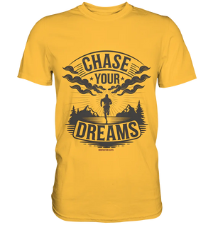 Chase Your Dreams – Motivation trifft kreatives Design - Premium Shirt Bright Lights Arts
