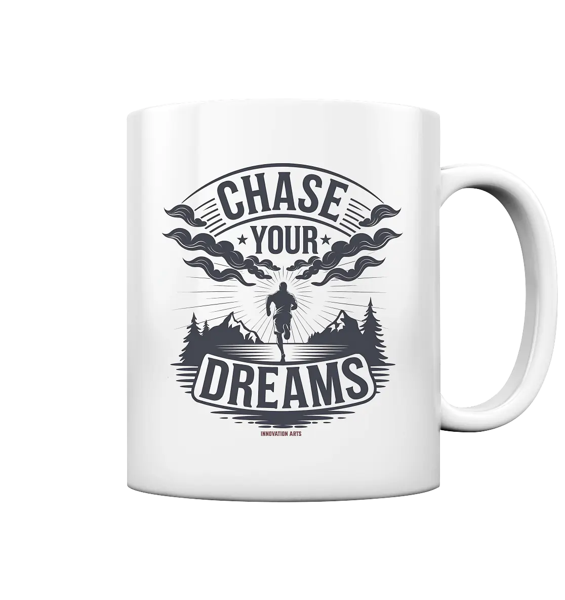 Chase Your Dreams – Motivation trifft kreatives Design - Tasse glossy Bright Lights Arts