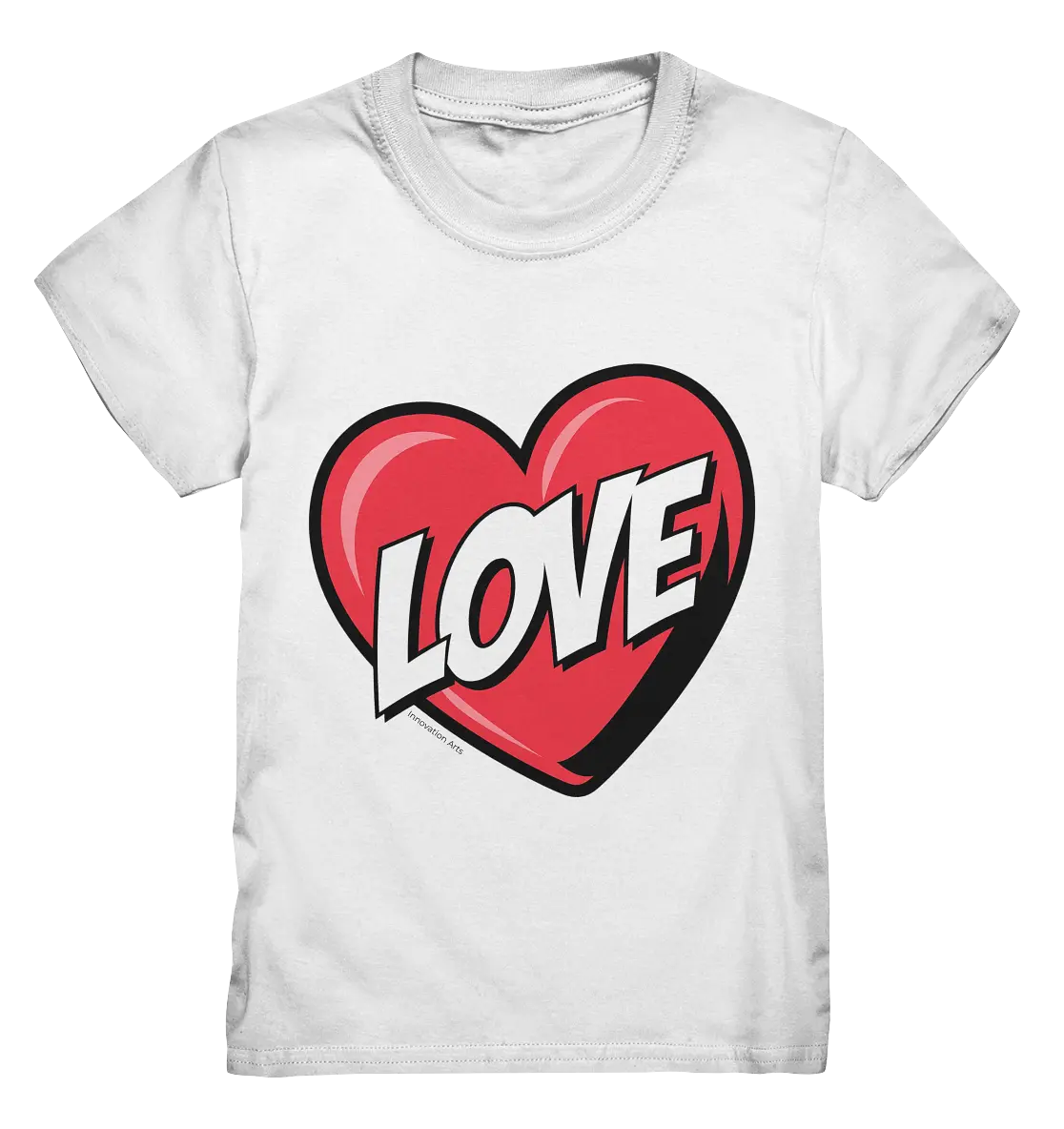 Comic-Herz mit LOVE-Schriftzug - Kids Premium Shirt Bright Lights Arts