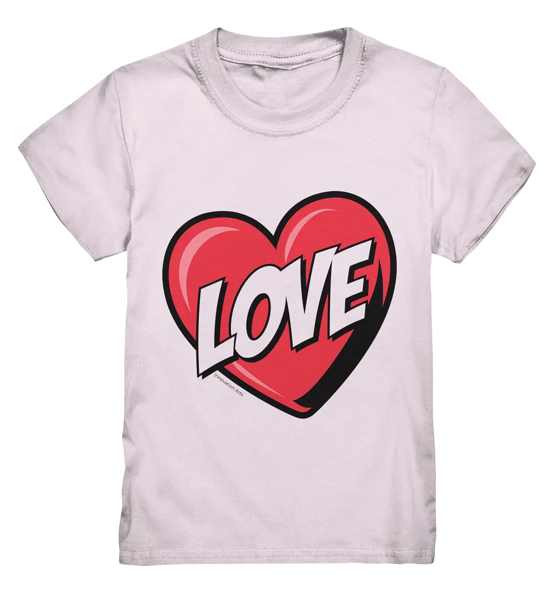 Comic-Herz mit LOVE-Schriftzug - Kids Premium Shirt Bright Lights Arts