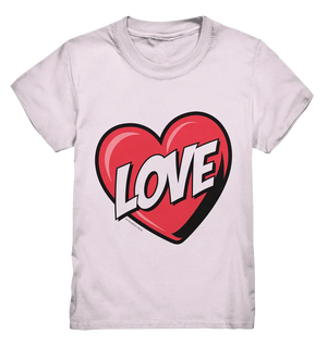 Comic-Herz mit LOVE-Schriftzug - Kids Premium Shirt Bright Lights Arts