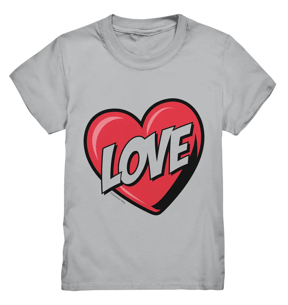 Comic-Herz mit LOVE-Schriftzug - Kids Premium Shirt Bright Lights Arts