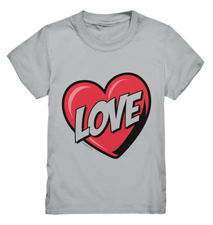 Comic-Herz mit LOVE-Schriftzug - Kids Premium Shirt Bright Lights Arts