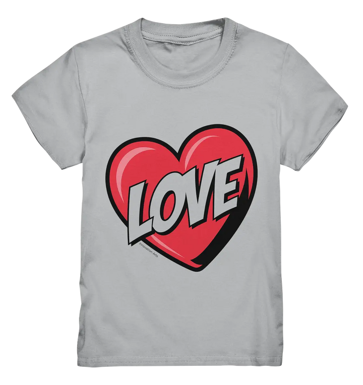 Comic-Herz mit LOVE-Schriftzug - Kids Premium Shirt Bright Lights Arts