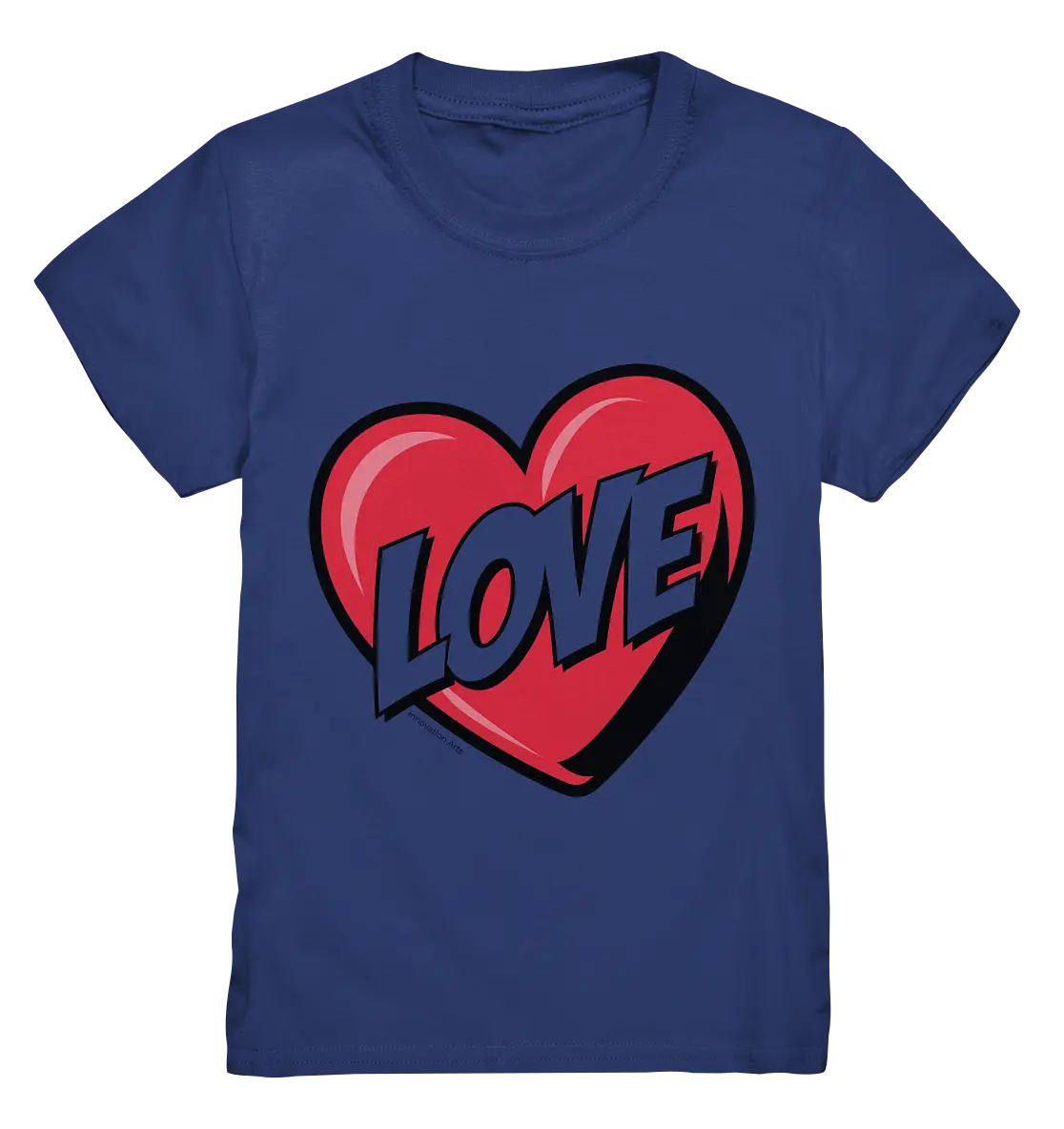 Comic-Herz mit LOVE-Schriftzug - Kids Premium Shirt Bright Lights Arts