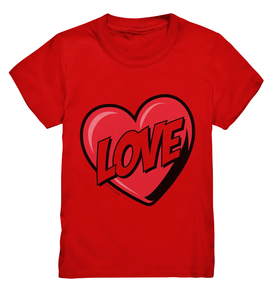 Comic-Herz mit LOVE-Schriftzug - Kids Premium Shirt Bright Lights Arts