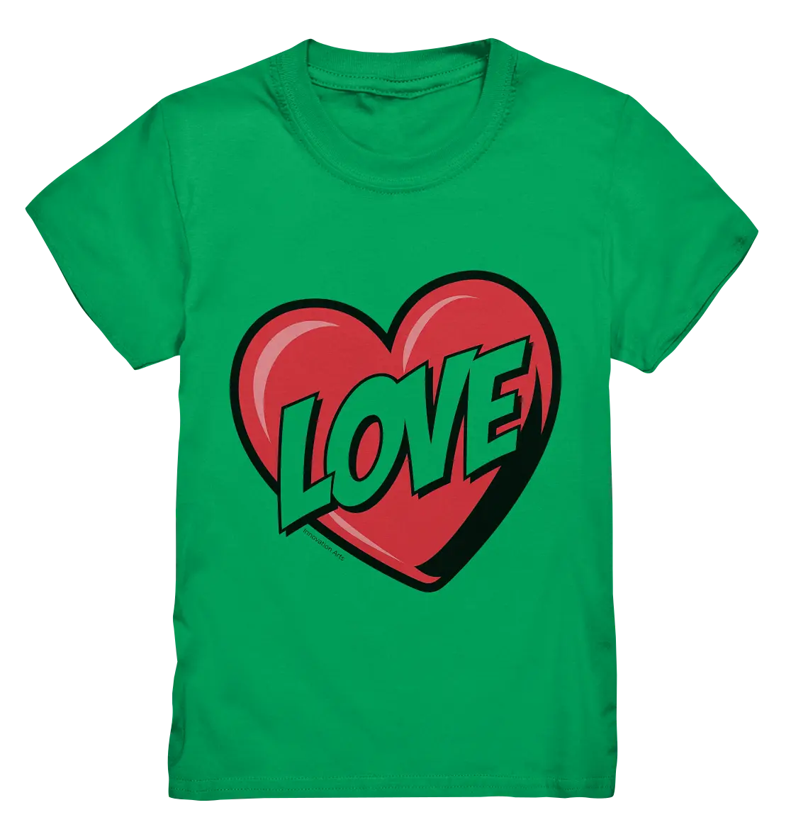 Comic-Herz mit LOVE-Schriftzug - Kids Premium Shirt Bright Lights Arts