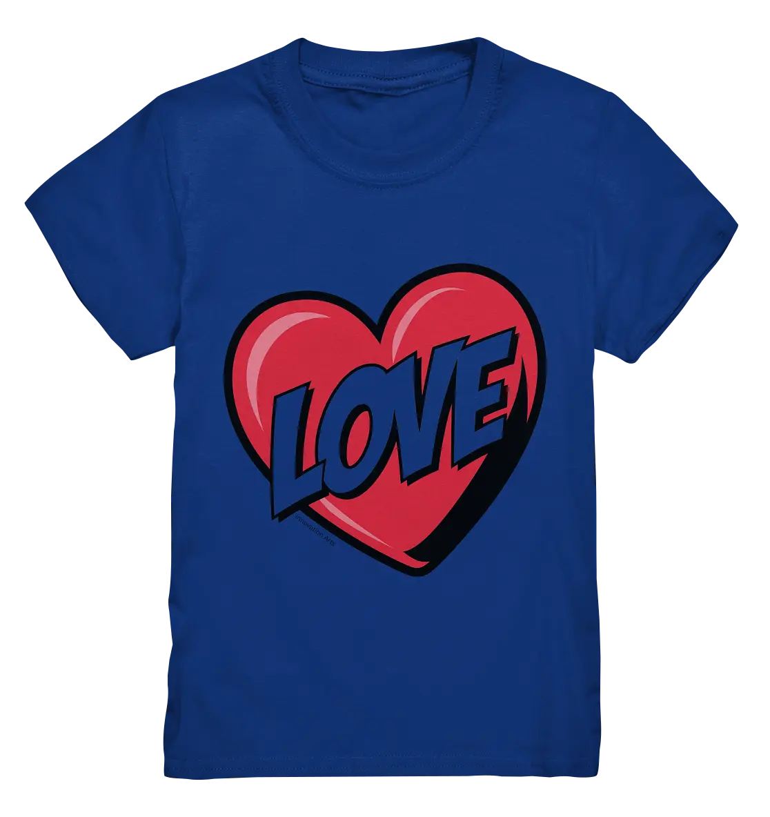 Comic-Herz mit LOVE-Schriftzug - Kids Premium Shirt Bright Lights Arts