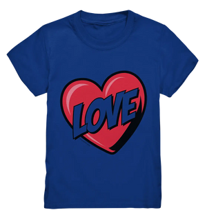 Comic-Herz mit LOVE-Schriftzug - Kids Premium Shirt Bright Lights Arts