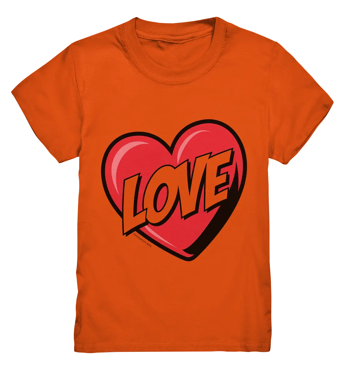 Comic-Herz mit LOVE-Schriftzug - Kids Premium Shirt Bright Lights Arts