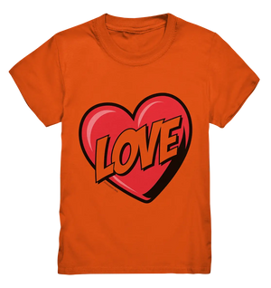 Comic-Herz mit LOVE-Schriftzug - Kids Premium Shirt Bright Lights Arts