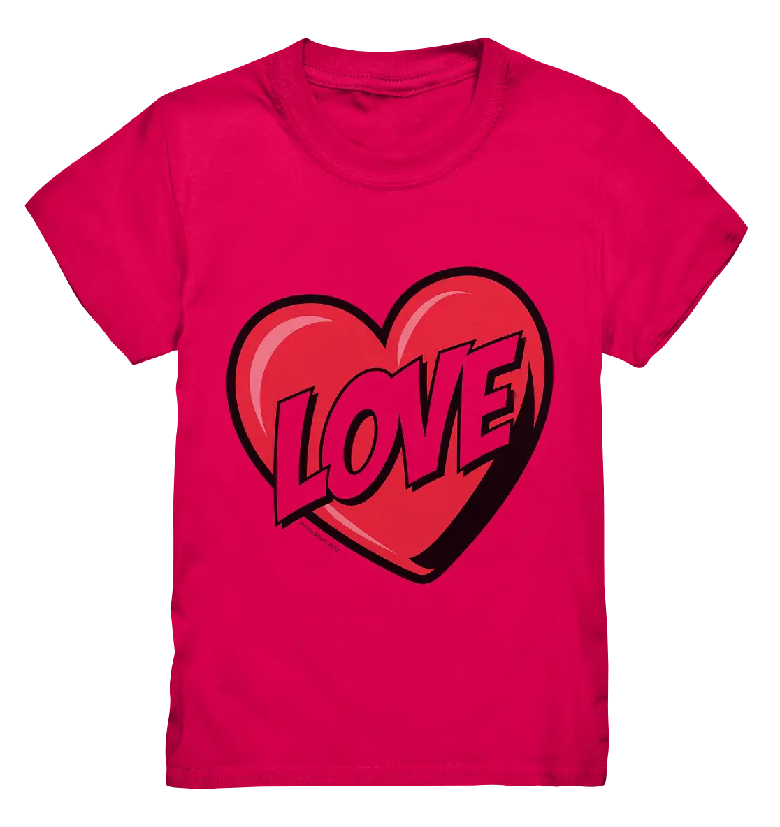 Comic-Herz mit LOVE-Schriftzug - Kids Premium Shirt Bright Lights Arts