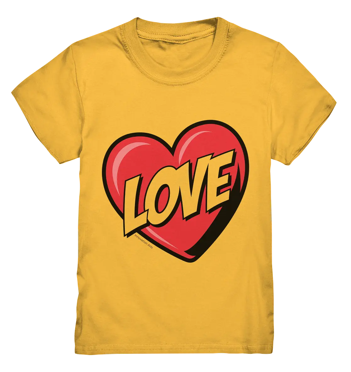 Comic-Herz mit LOVE-Schriftzug - Kids Premium Shirt Bright Lights Arts