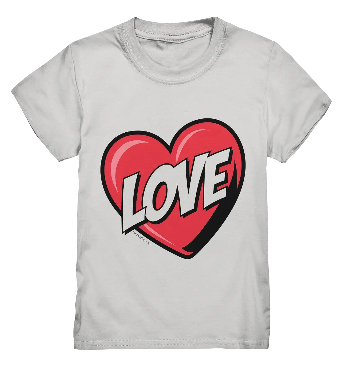 Comic-Herz mit LOVE-Schriftzug - Kids Premium Shirt Bright Lights Arts