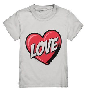 Comic-Herz mit LOVE-Schriftzug - Kids Premium Shirt Bright Lights Arts