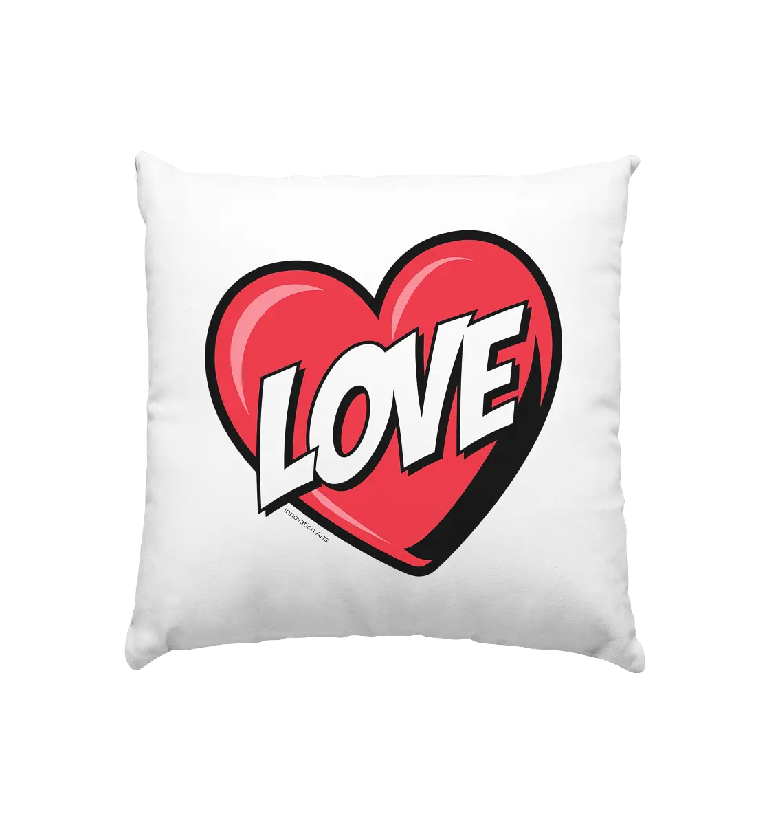 Comic-Herz mit LOVE-Schriftzug - Kissen 40x40cm Bright Lights Arts
