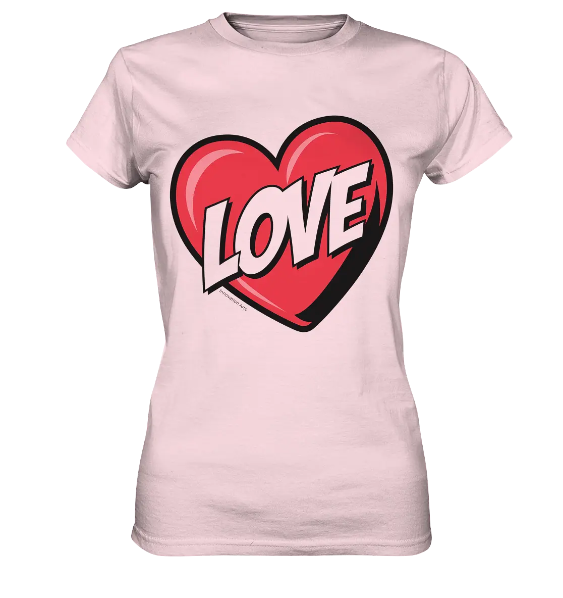 Comic-Herz mit LOVE-Schriftzug - Ladies Premium Shirt Bright Lights Arts