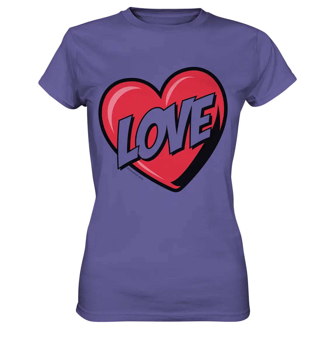 Comic-Herz mit LOVE-Schriftzug - Ladies Premium Shirt Bright Lights Arts