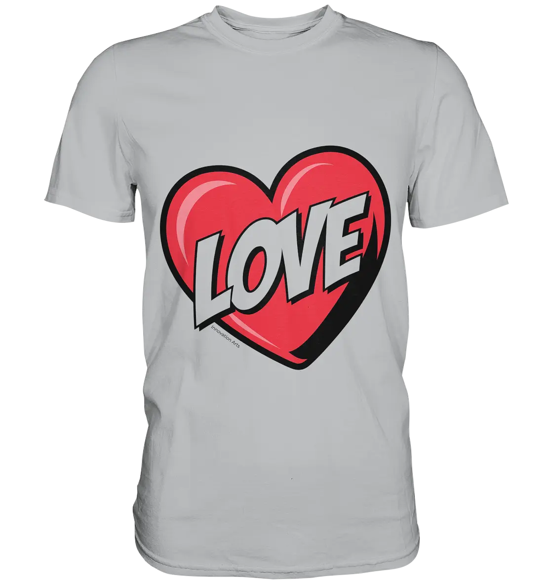 Comic-Herz mit LOVE-Schriftzug - Premium Shirt Bright Lights Arts