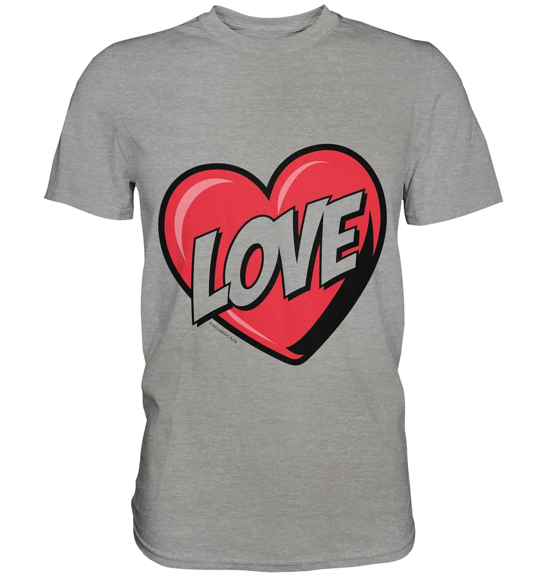 Comic-Herz mit LOVE-Schriftzug - Premium Shirt Bright Lights Arts