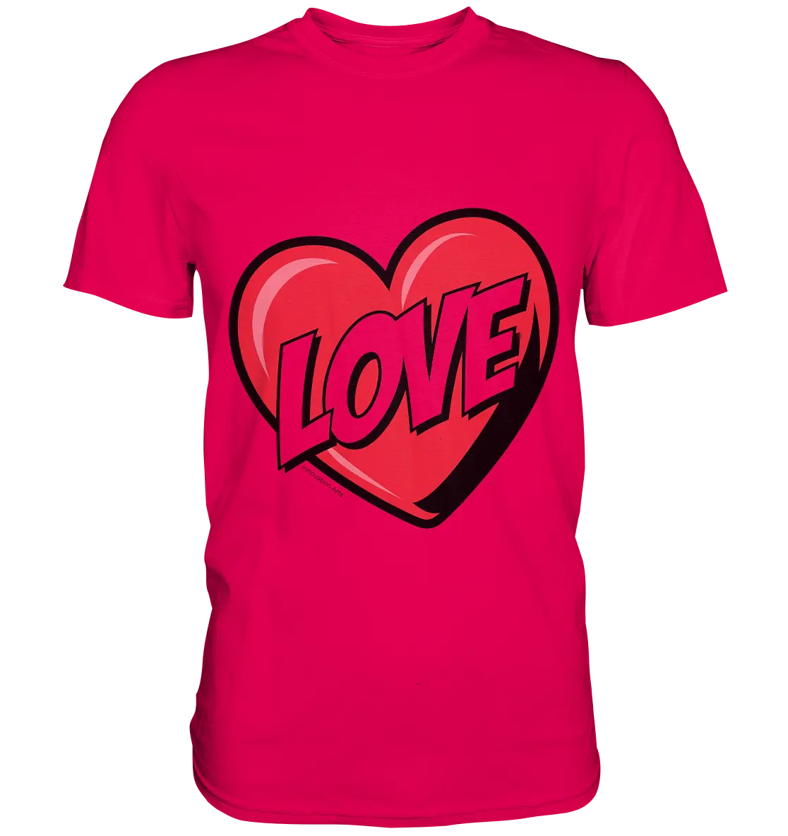 Comic-Herz mit LOVE-Schriftzug - Premium Shirt Bright Lights Arts