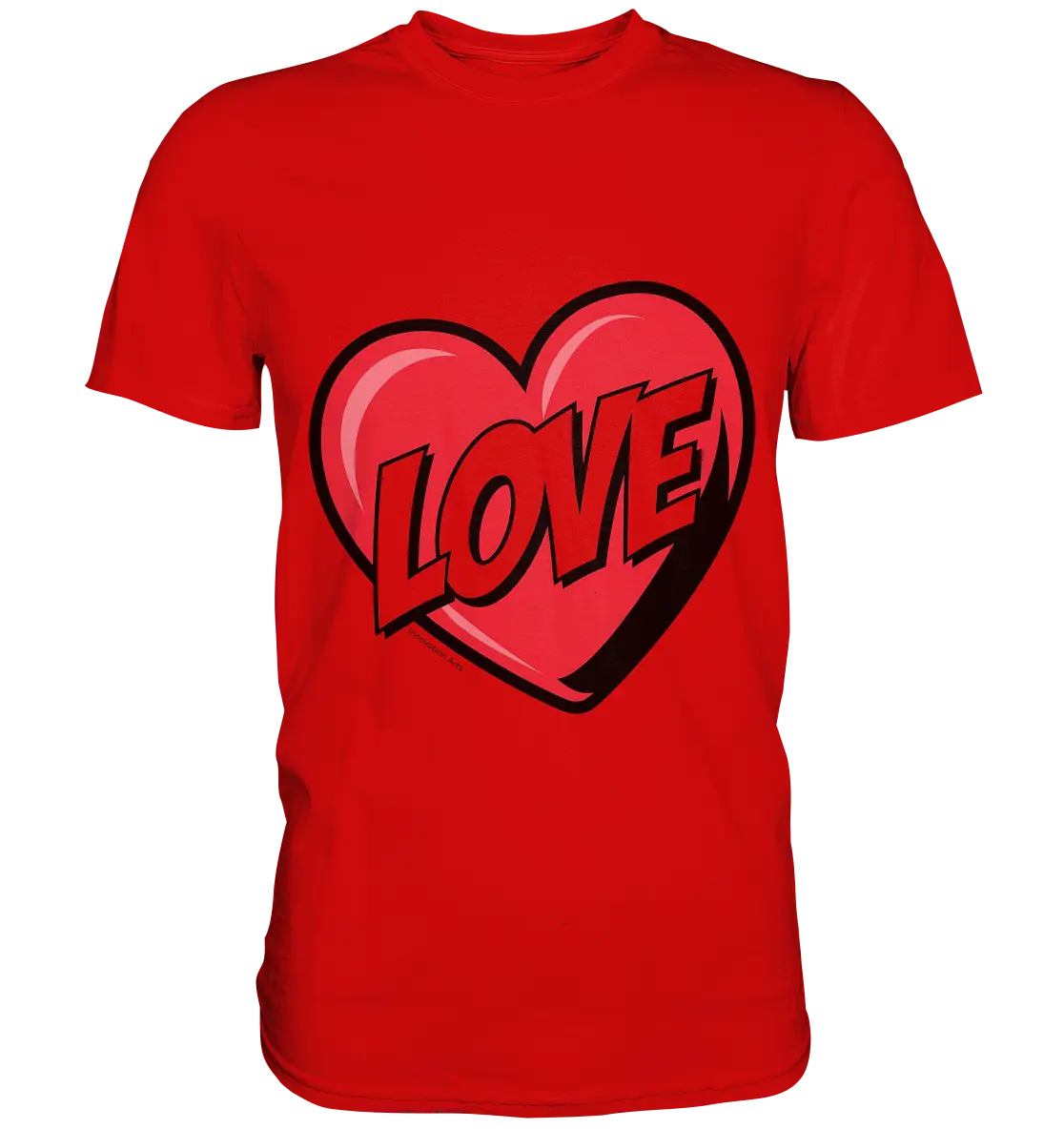 Comic-Herz mit LOVE-Schriftzug - Premium Shirt Bright Lights Arts