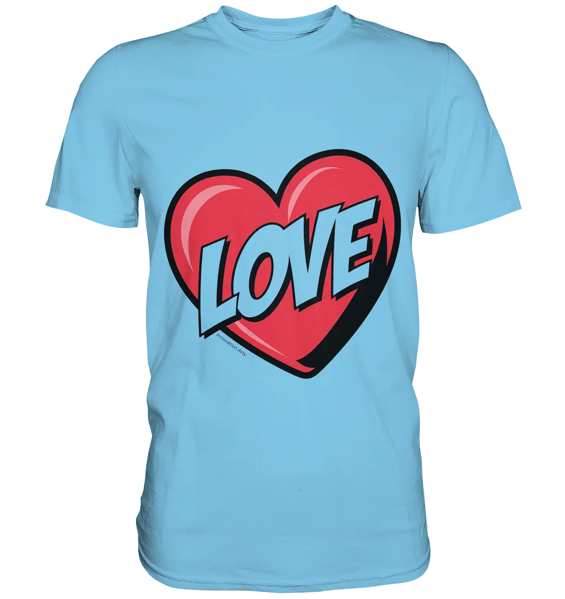 Comic-Herz mit LOVE-Schriftzug - Premium Shirt Bright Lights Arts