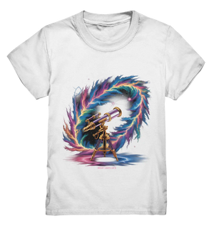 Cosmic Telescope Adventure - Kids Premium Shirt Bright Lights Arts