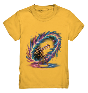 Cosmic Telescope Adventure - Kids Premium Shirt Bright Lights Arts