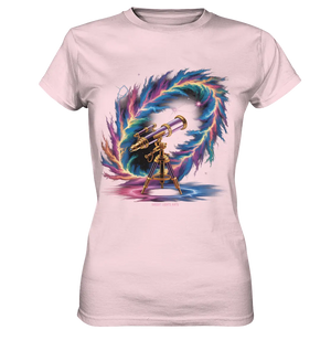 Cosmic Telescope Adventure - Ladies Premium Shirt Bright Lights Arts