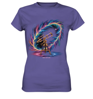 Cosmic Telescope Adventure - Ladies Premium Shirt Bright Lights Arts