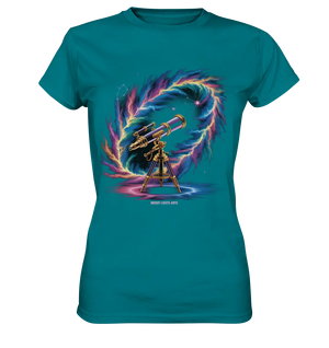 Cosmic Telescope Adventure - Ladies Premium Shirt Bright Lights Arts
