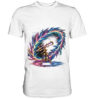 Cosmic Telescope Adventure - Premium Shirt Bright Lights Arts