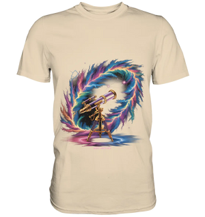 Cosmic Telescope Adventure - Premium Shirt Bright Lights Arts