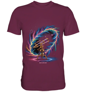 Cosmic Telescope Adventure - Premium Shirt Bright Lights Arts