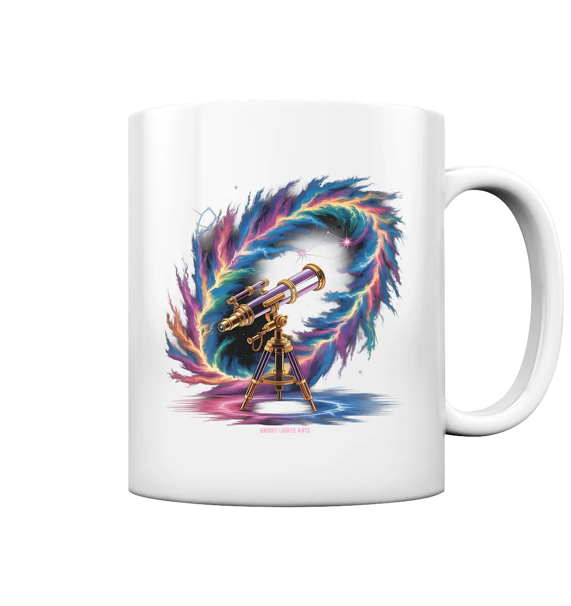 Cosmic Telescope Adventure - Tasse glossy Bright Lights Arts