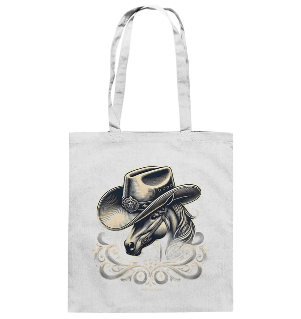 Cowboy Spirit – Detailreiches Western-Design mit Pferdekopf - Baumwolltasche Bright Lights Arts