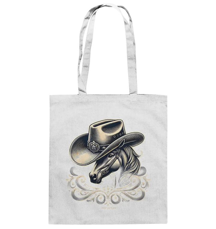 Cowboy Spirit – Detailreiches Western-Design mit Pferdekopf - Baumwolltasche Bright Lights Arts