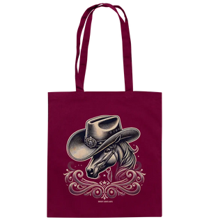 Cowboy Spirit – Detailreiches Western-Design mit Pferdekopf - Baumwolltasche Bright Lights Arts