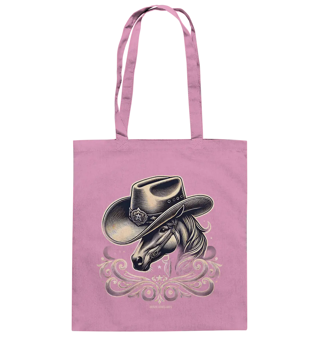 Cowboy Spirit – Detailreiches Western-Design mit Pferdekopf - Baumwolltasche Bright Lights Arts