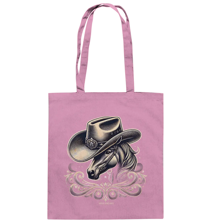 Cowboy Spirit – Detailreiches Western-Design mit Pferdekopf - Baumwolltasche Bright Lights Arts
