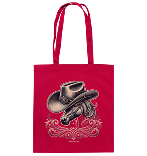 Cowboy Spirit – Detailreiches Western-Design mit Pferdekopf - Baumwolltasche Bright Lights Arts