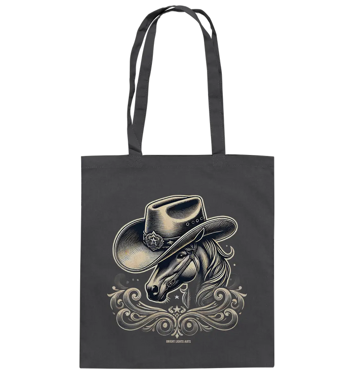 Cowboy Spirit – Detailreiches Western-Design mit Pferdekopf - Baumwolltasche Bright Lights Arts
