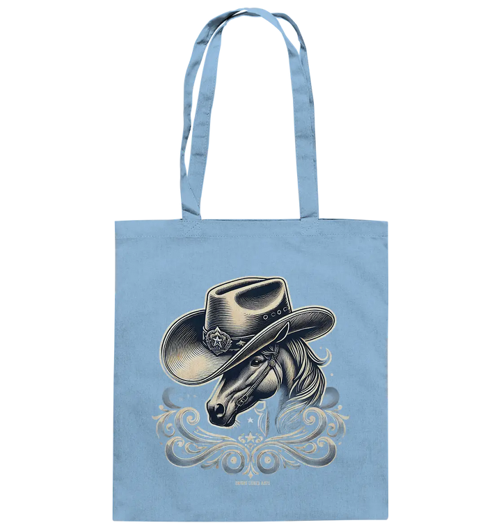 Cowboy Spirit – Detailreiches Western-Design mit Pferdekopf - Baumwolltasche Bright Lights Arts