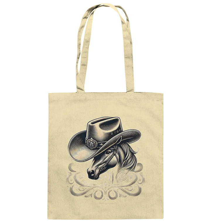 Cowboy Spirit – Detailreiches Western-Design mit Pferdekopf - Baumwolltasche Bright Lights Arts
