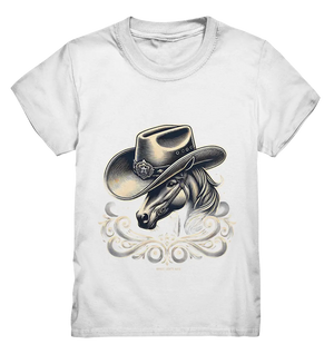 Cowboy Spirit – Detailreiches Western-Design mit Pferdekopf - Kids Premium Shirt Bright Lights Arts