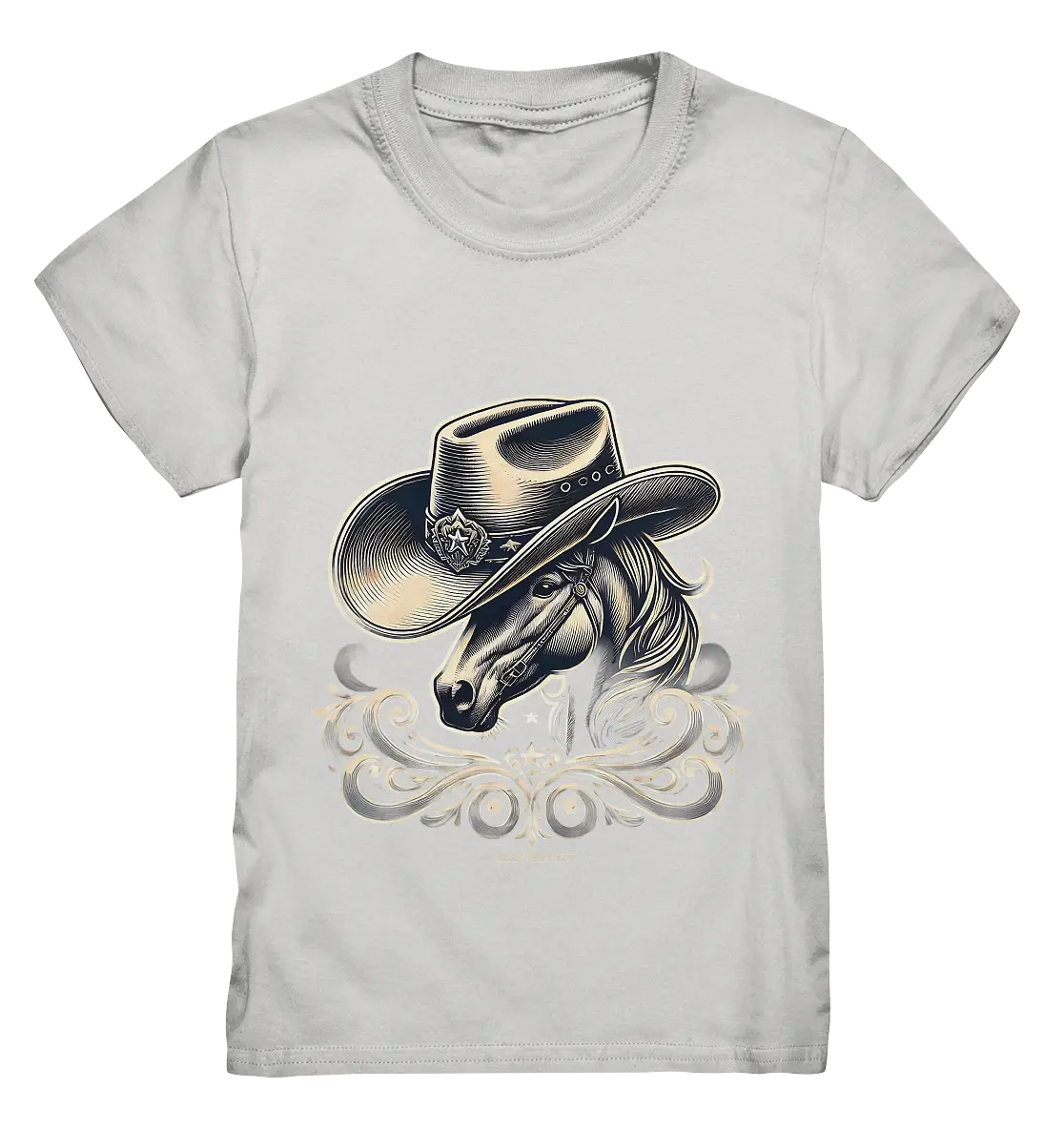 Cowboy Spirit – Detailreiches Western-Design mit Pferdekopf - Kids Premium Shirt Bright Lights Arts
