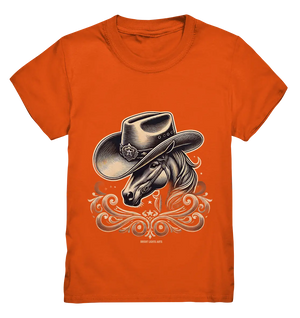 Cowboy Spirit – Detailreiches Western-Design mit Pferdekopf - Kids Premium Shirt Bright Lights Arts